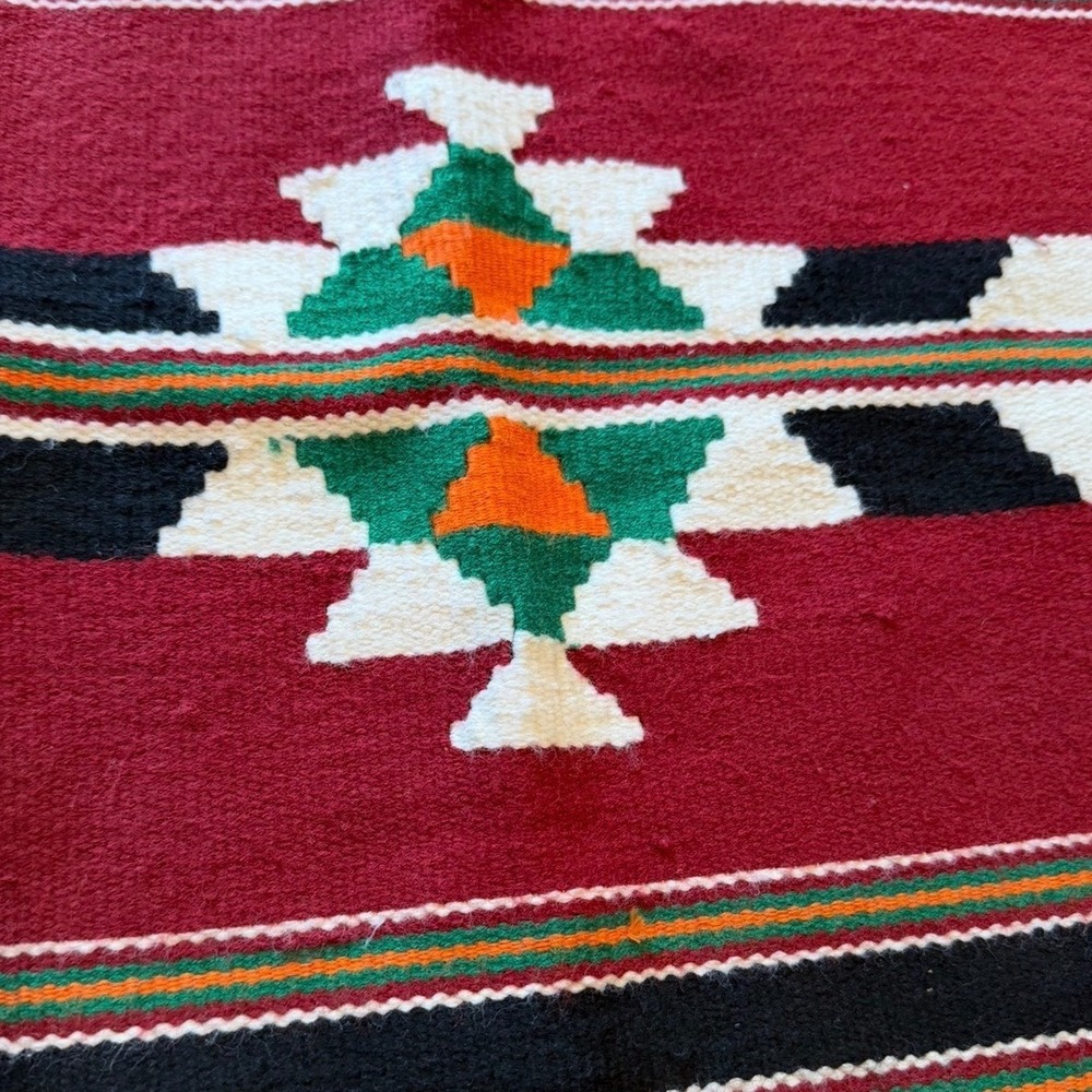 Southwestern Kilim Lumbar Pillow Cover Geometric Tribal Tassel 16x24 Tassels - Picture 9 of 9
